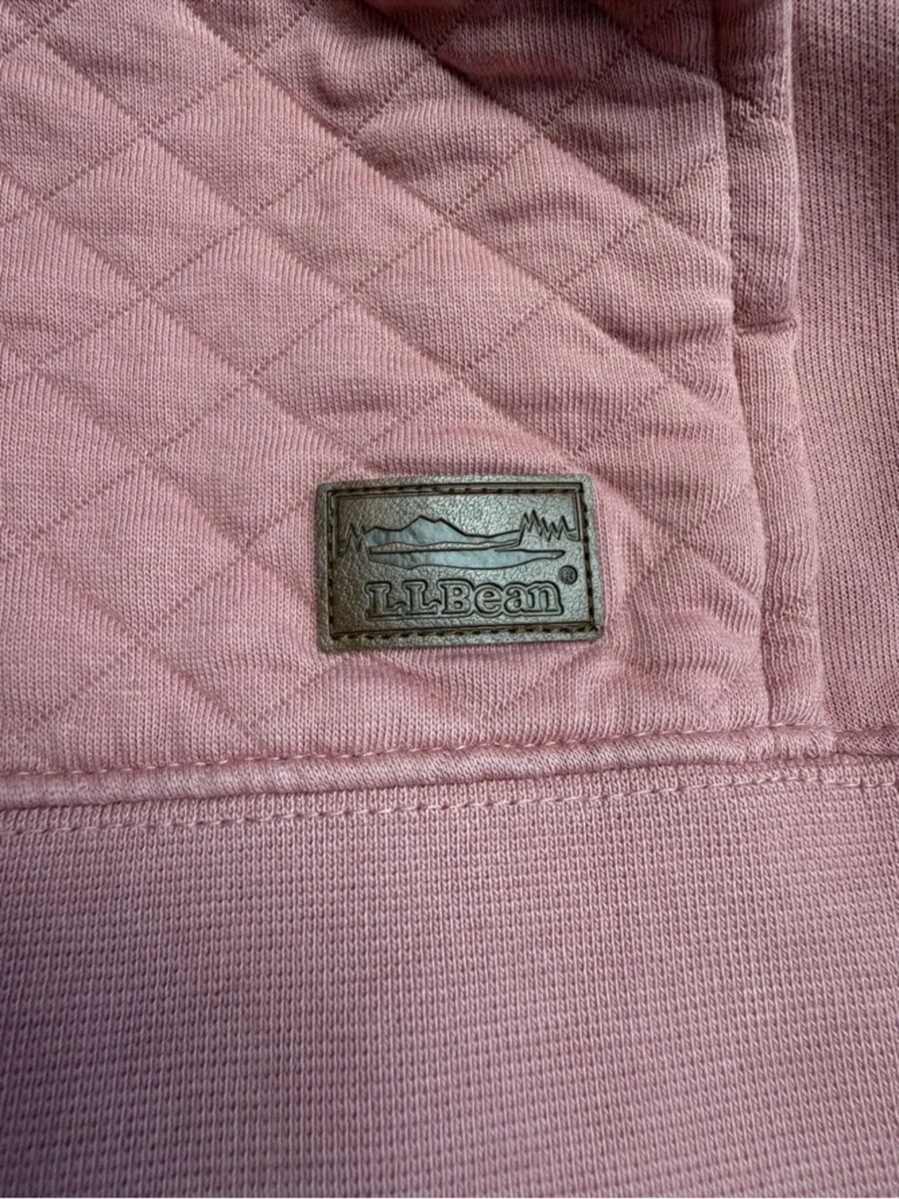 LL Bean Women’s Quilted Full Zip Sweatshirt Shacket Rose Wash Light Pink Small T